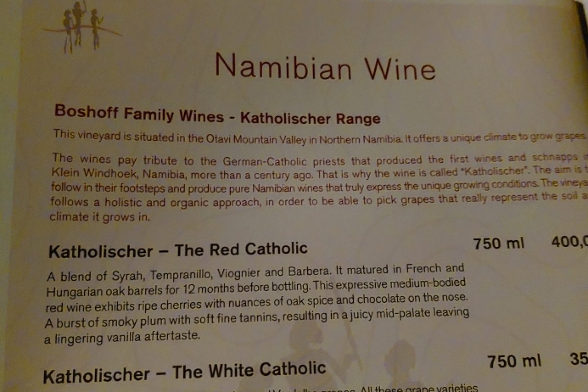 Wein aus Namibia